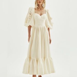 Balloon Sleeve Maxi Dress